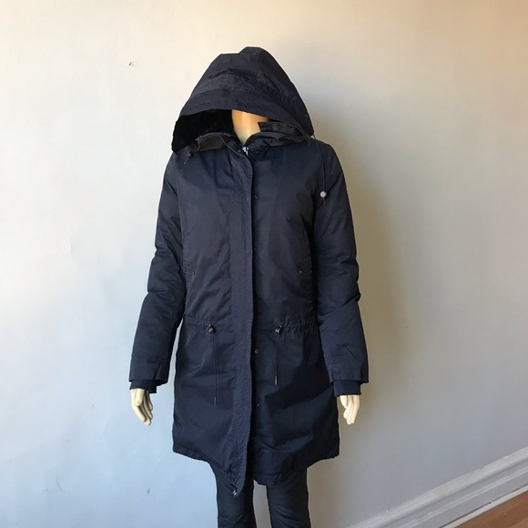 Acne Studios Navy Blue New Powder Down  Parka 34 - Picture 6 of 8